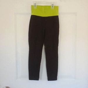 Danskin Now black and lime green girls active wear pants size 6/6x